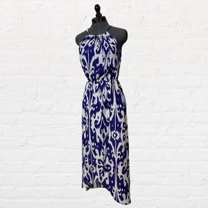 Blue and White Print Resort Dress, Athleta, Size XXS
